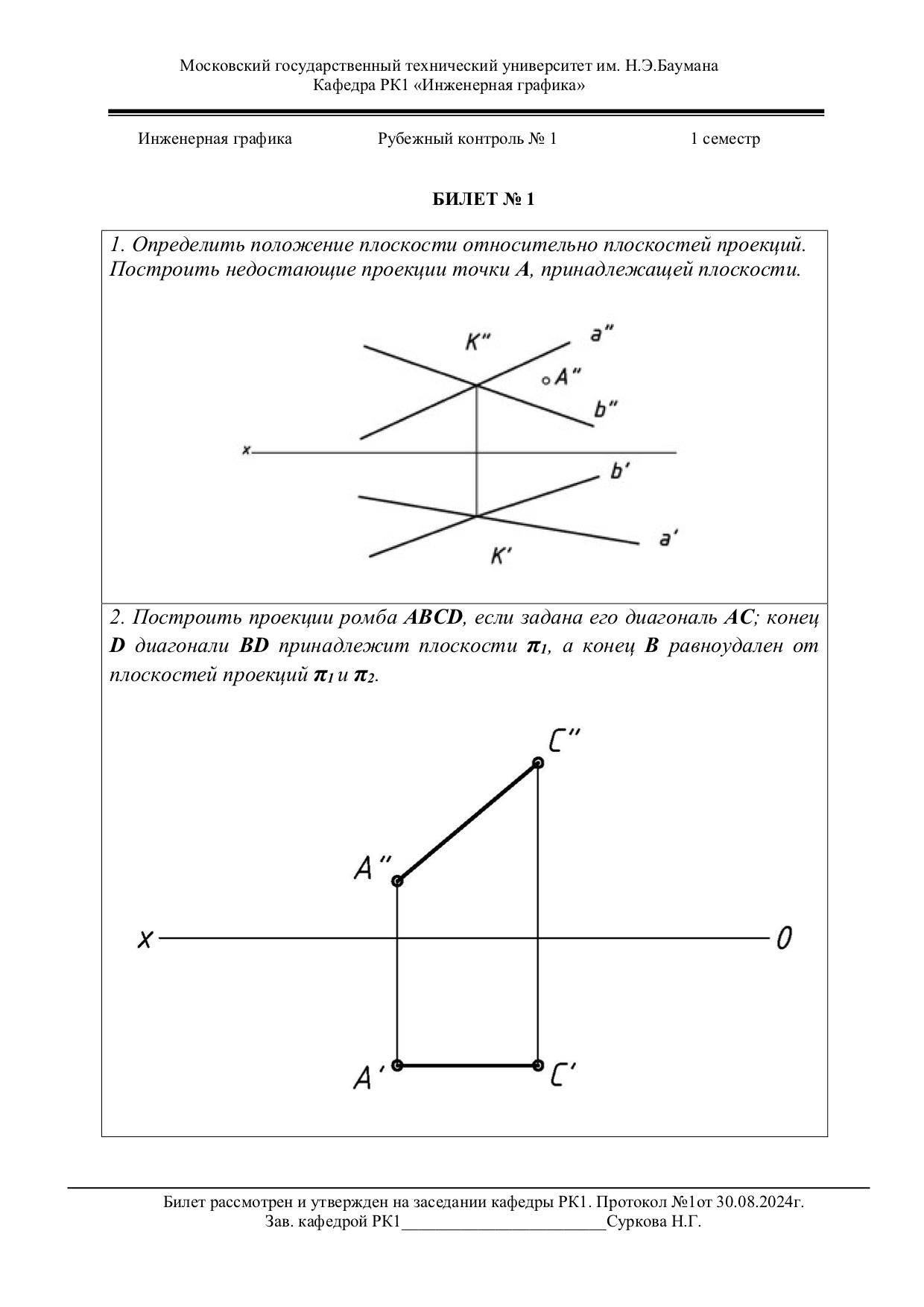 билет 1